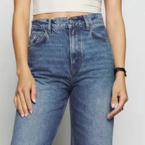Reformation Cary High Rise Slouchy Wide Leg Jeans Size-23 NWT - Picture 2 of 12